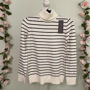 NWT French Connection Striped Turtleneck Top